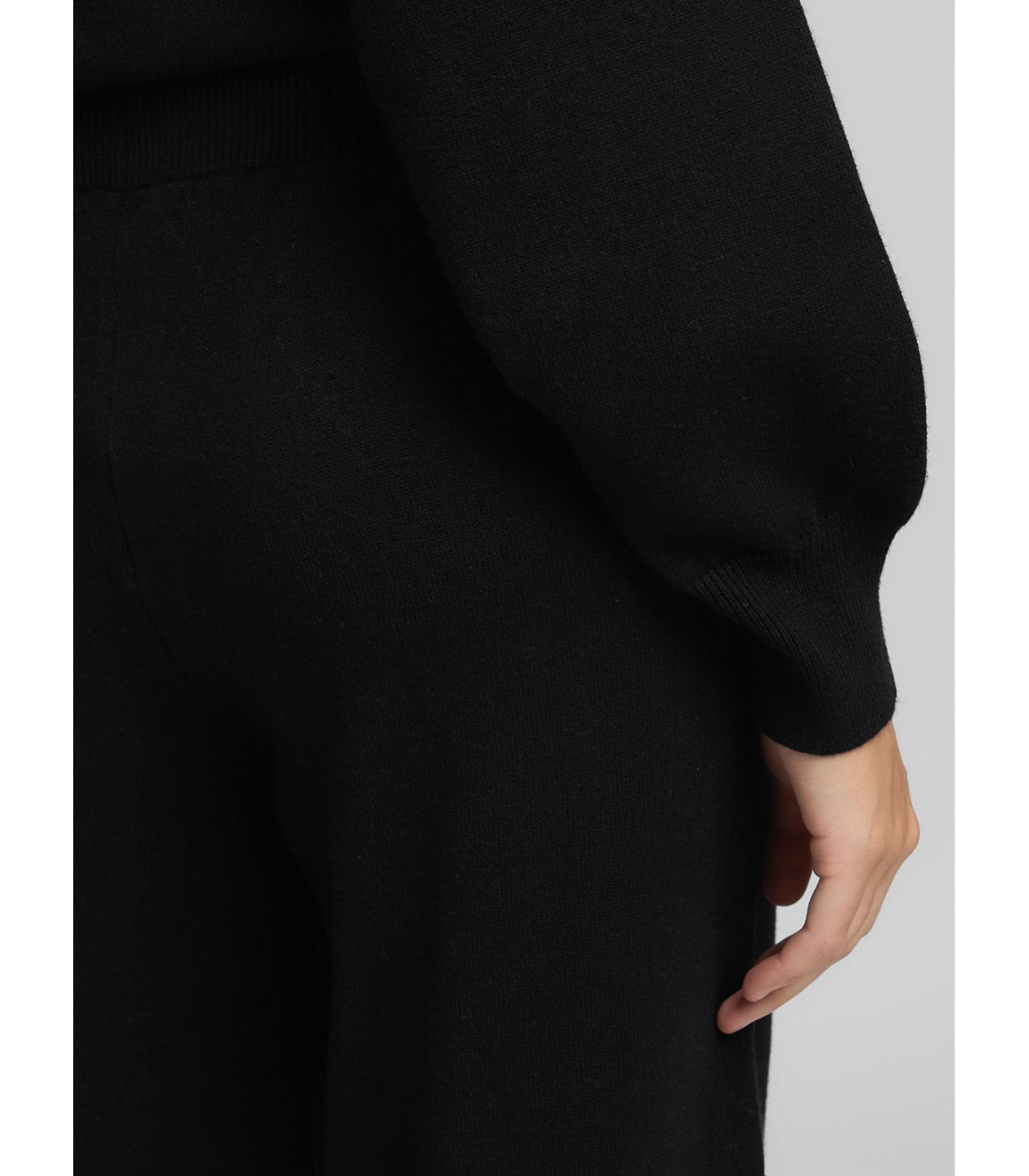 レギュラーフィット ニットパンツ（セットアップ） 詳細画像 ブラック 7